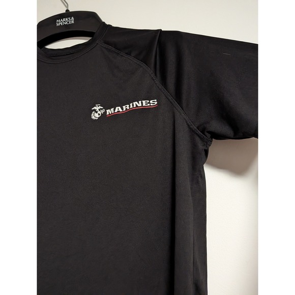 US Marines Expert Brand PT Shirt Black Pain is Weakness Performance Tee Mens S - Picture 4 of 7